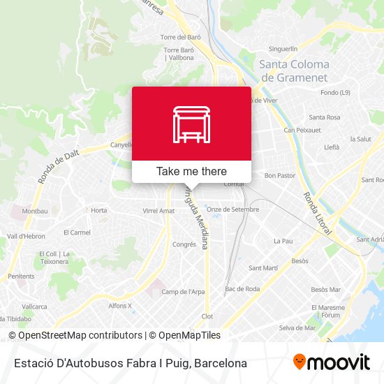 Estació D'Autobusos Fabra I Puig map