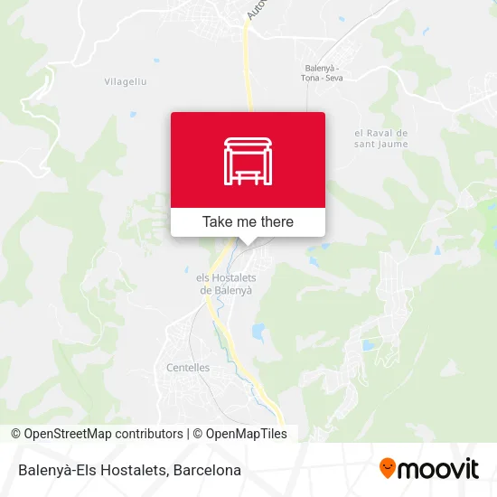 Balenyà-Els Hostalets map
