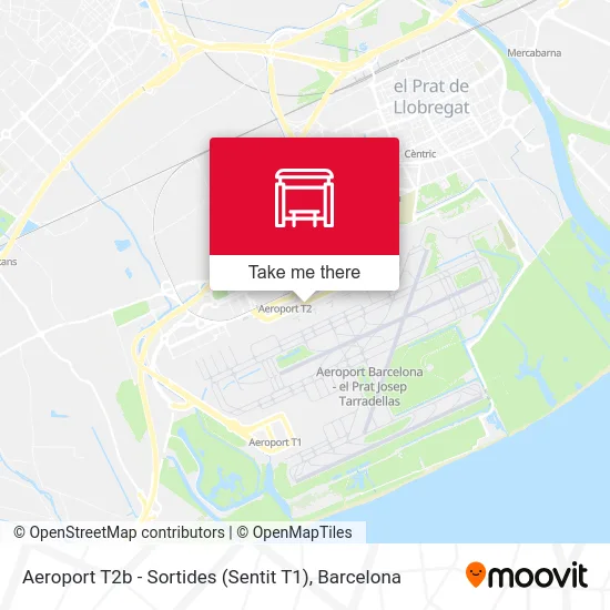 Aeroport T2b - Sortides (Sentit T1) map