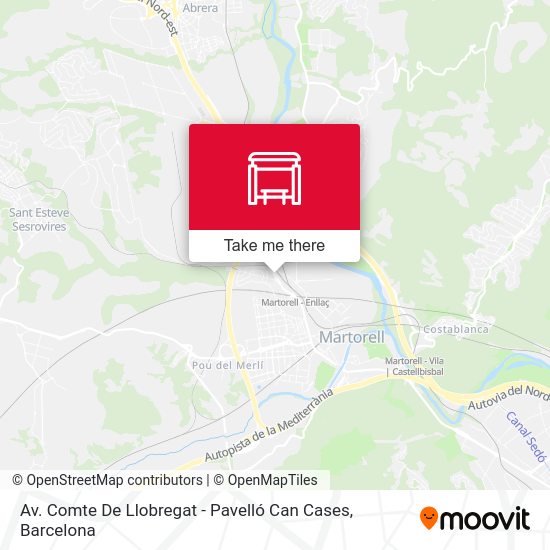 Av. Comte De Llobregat - Pavelló Can Cases map