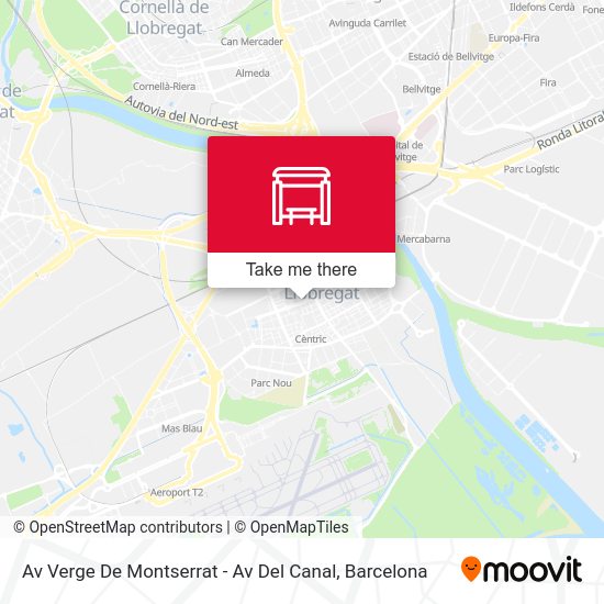Av Verge De Montserrat - Av Del Canal map