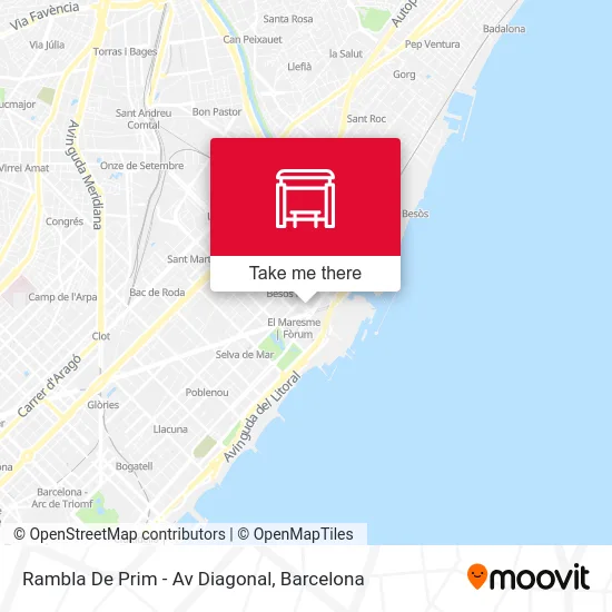 Rambla De Prim - Av Diagonal map