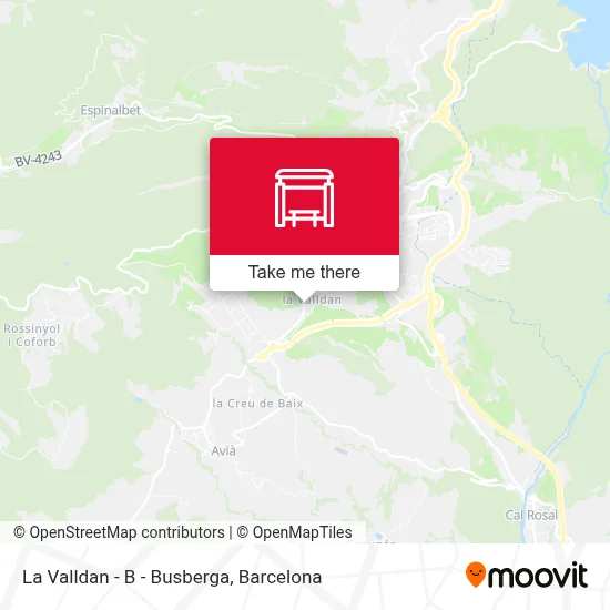 La Valldan - B - Busberga map