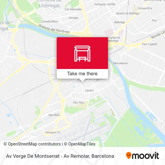 Av Verge De Montserrat - Av Remolar map