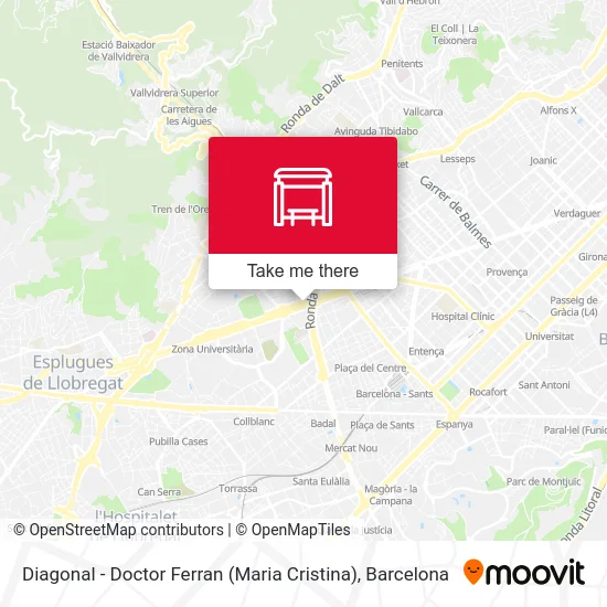Diagonal - Doctor Ferran (Maria Cristina) map