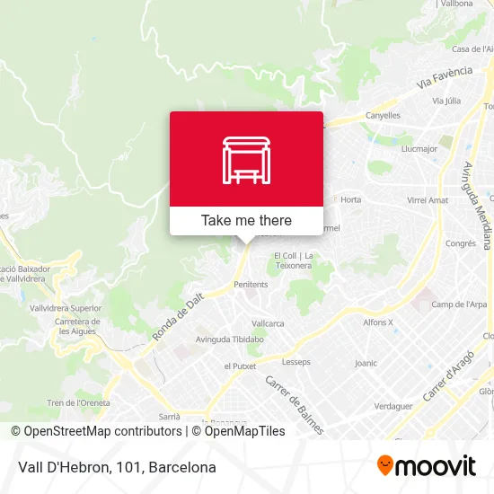 Vall D'Hebron, 101 map