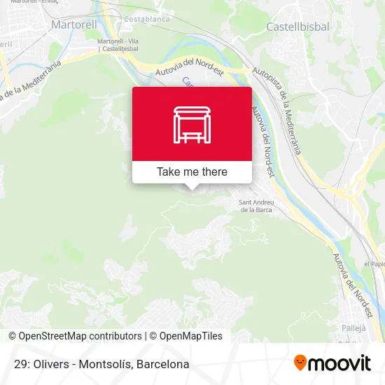 29: Olivers - Montsolís map