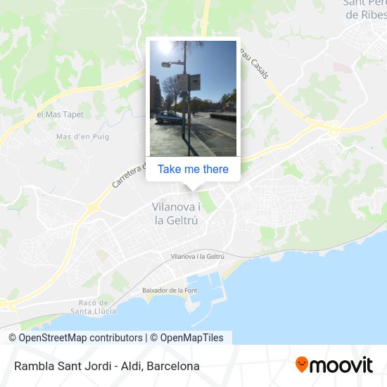 Rambla Sant Jordi - Aldi map