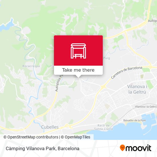 mapa Càmping Vilanova Park