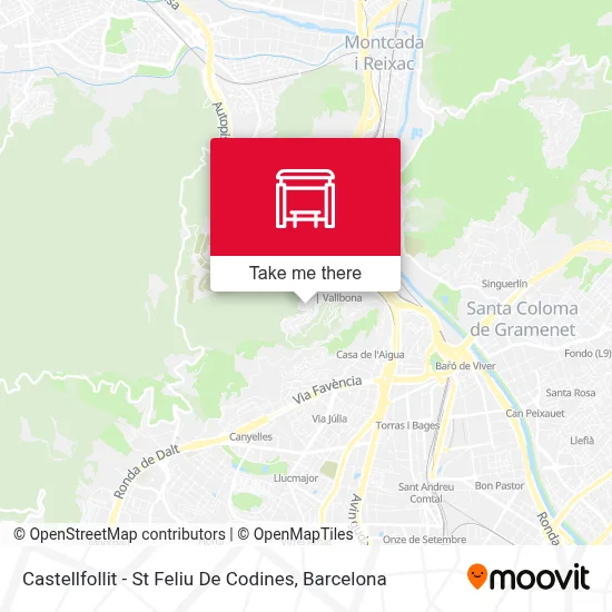Castellfollit - St Feliu De Codines map