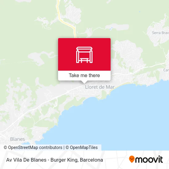 Av Vila De Blanes - Burger King map
