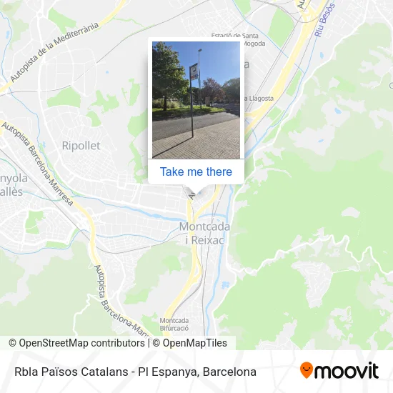 Rbla Països Catalans - Pl Espanya map