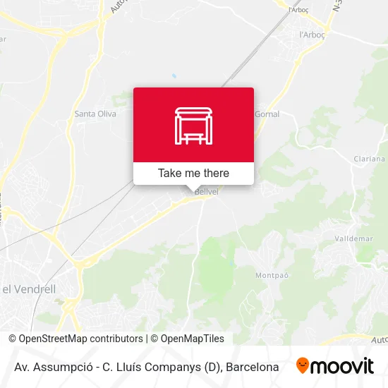 Av. Assumpció - C. Lluís Companys (D) map