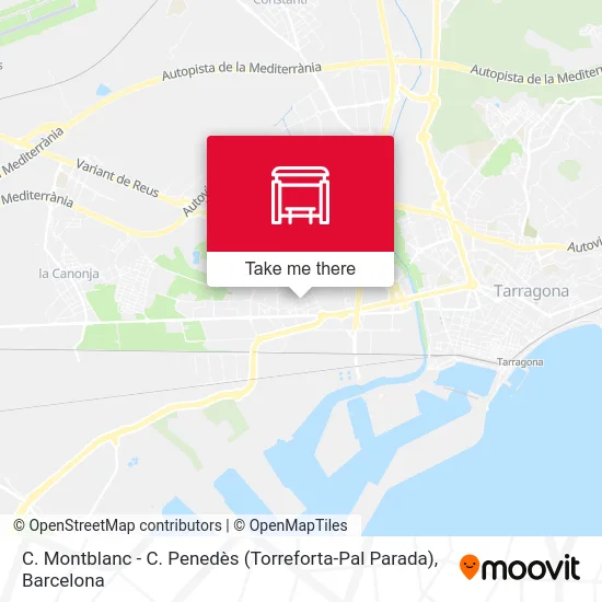 C. Montblanc - C. Penedès (Torreforta-Pal Parada) map