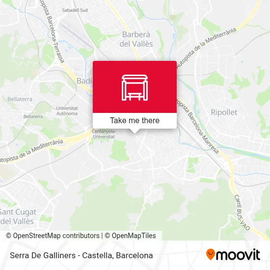 Serra De Galliners - Castella map