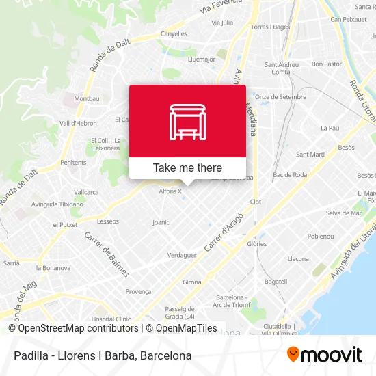 Padilla - Llorens I Barba map