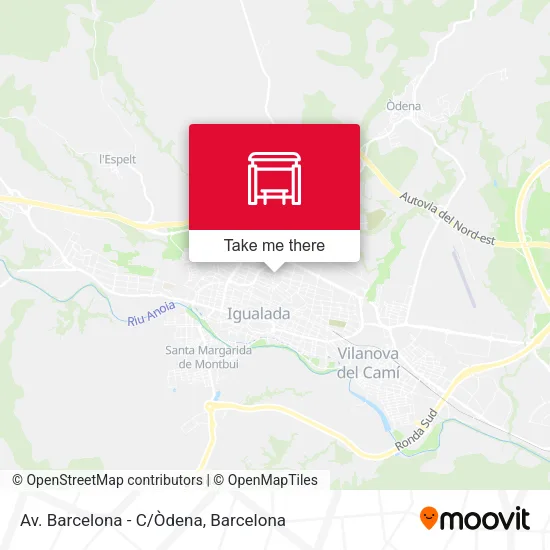 Av. Barcelona - C/Òdena map