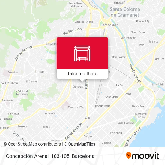 Concepción Arenal, 103-105 map