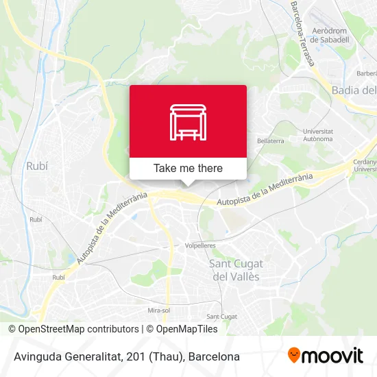 Avinguda Generalitat, 201 (Thau) map