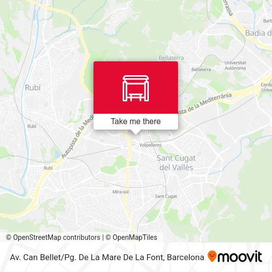 Av. Can Bellet / Pg. De La Mare De La Font map