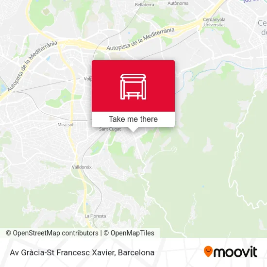 Av Gràcia-St Francesc Xavier map