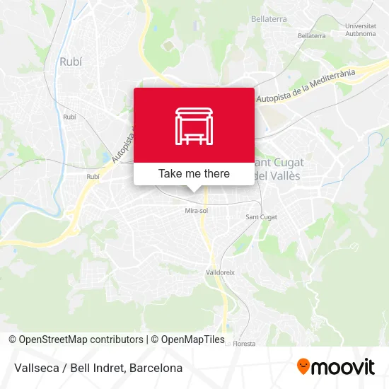 Vallseca / Bell Indret map