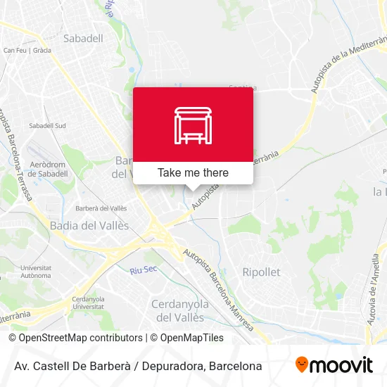 Av. Castell De Barberà / Depuradora map