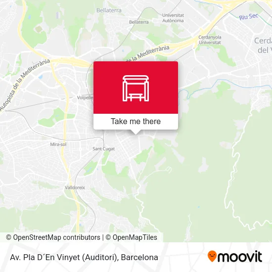 Av. Pla D´En Vinyet (Auditori) map