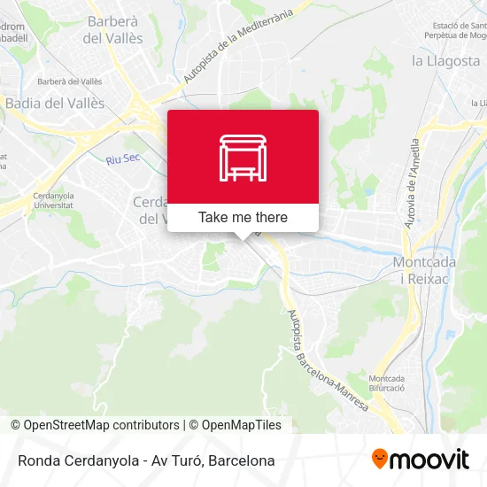Ronda Cerdanyola - Av Turó map