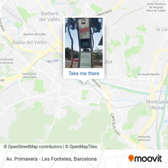 Av. Primavera - Les Fontetes map