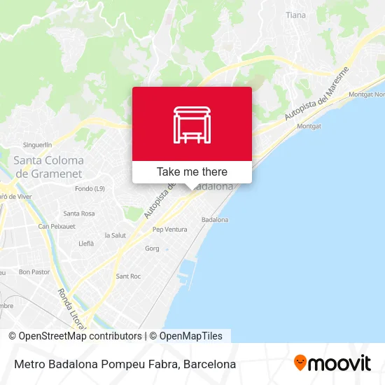 Metro Badalona Pompeu Fabra map