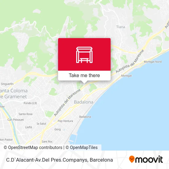 C.D`Alacant-Av.Del Pres.Companys map