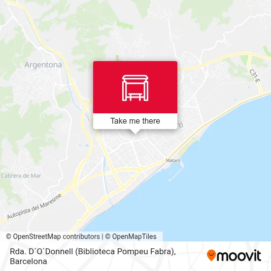 Rda. D´O`Donnell (Biblioteca Pompeu Fabra) map