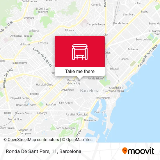 mapa Ronda De Sant Pere, 11