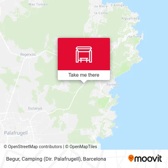 Begur, Camping (Dir. Palafrugell) map