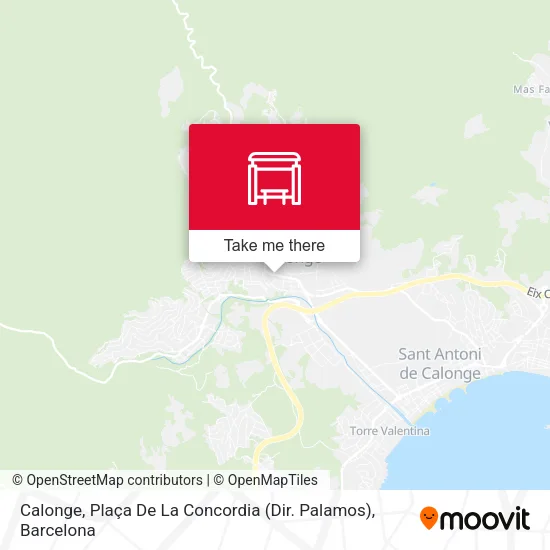 Calonge, Plaça De La Concordia (Dir. Palamos) map