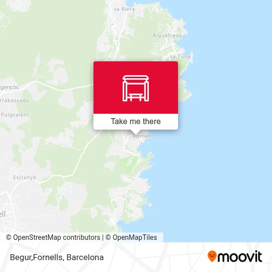 Begur,Fornells map