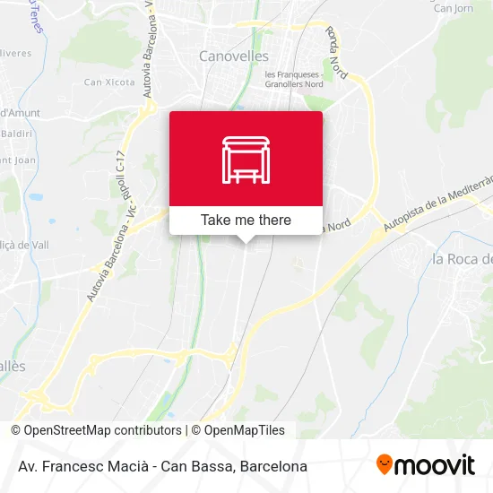Av. Francesc Macià - Can Bassa map