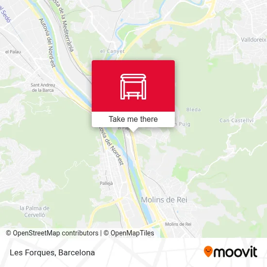 Les Forques map