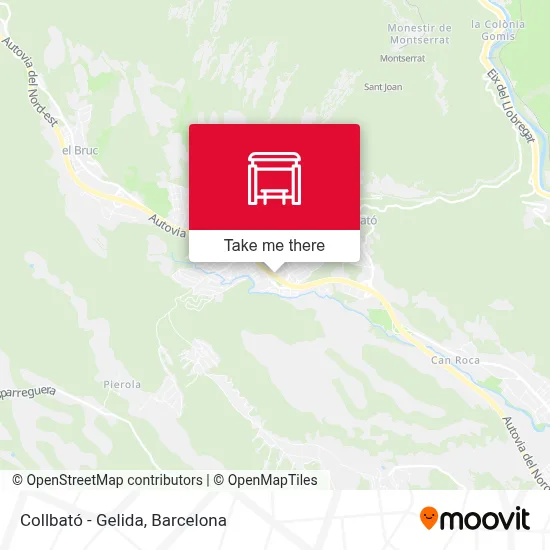 Collbató - Gelida map
