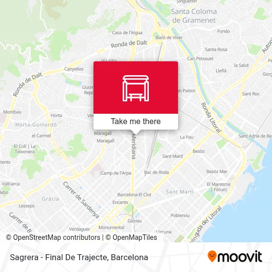 Sagrera - Final De Trajecte map