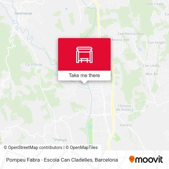 Pompeu Fabra - Escola Can Cladelles map