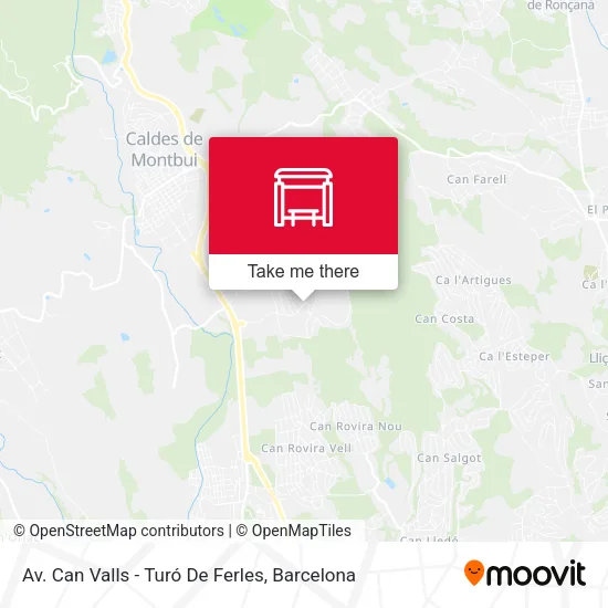 mapa Av. Can Valls - Turó De Ferles