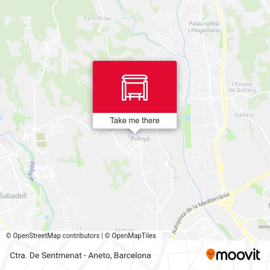 mapa Ctra. De Sentmenat - Aneto