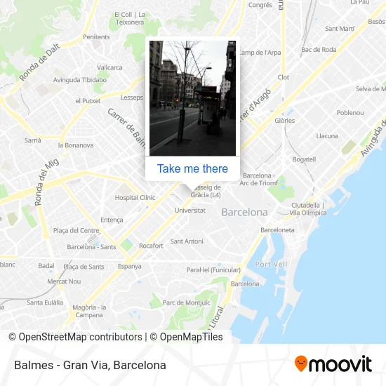 Balmes - Gran Via map