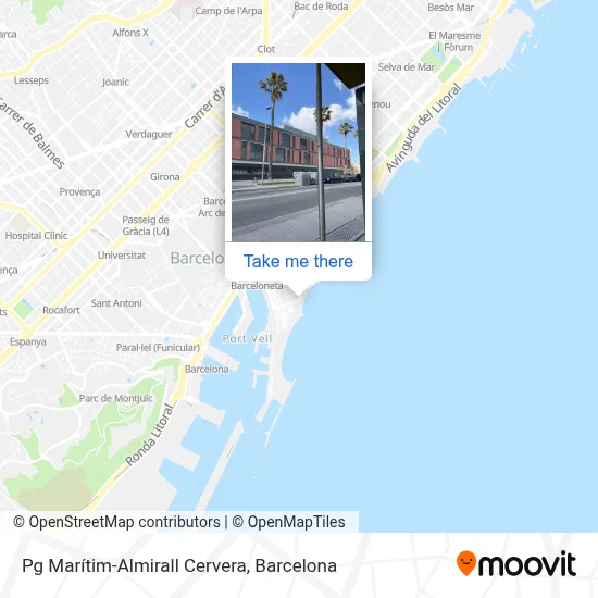 Pg Marítim-Almirall Cervera map