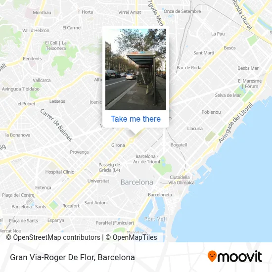 Gran Via-Roger De Flor map