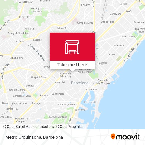 mapa Metro Urquinaona