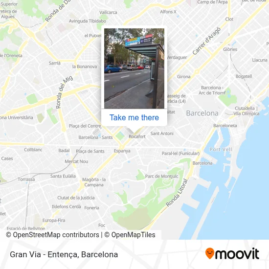 Gran Via - Entença map