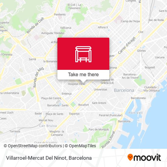 mapa Villarroel-Mercat Del Ninot